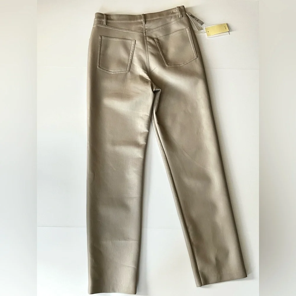 🌷NWT Vegan Leather Wilfred Light Taupe/Tan Pants. Size: 8 - Picture 2 of 16